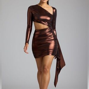 strapless open back dress Violet Myers Pink Series 4 Postcard
